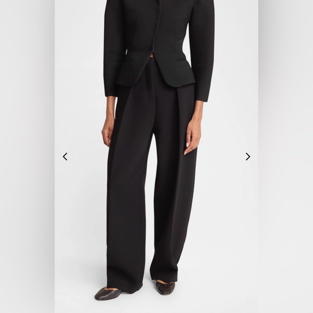 Jacquemus Black Wide-Leg Trousers